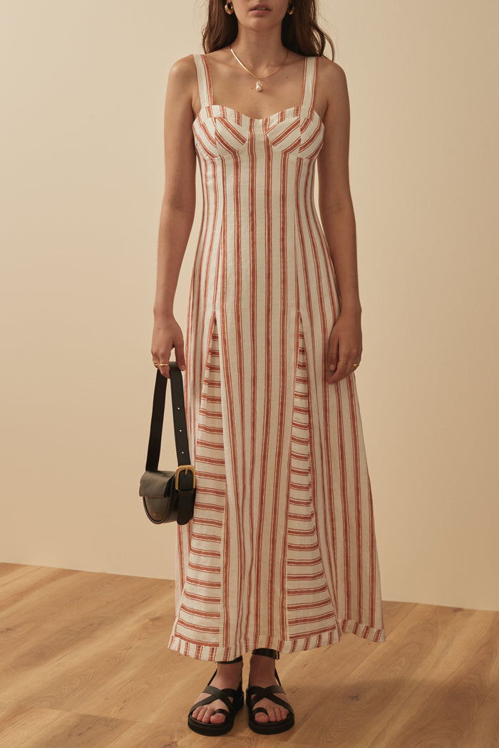 SANCIA THE DORIT DRESS - JEANE STRIPE