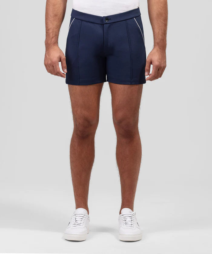 RON DORFF TENNIS SHORTS W/ PIPING - NAVY