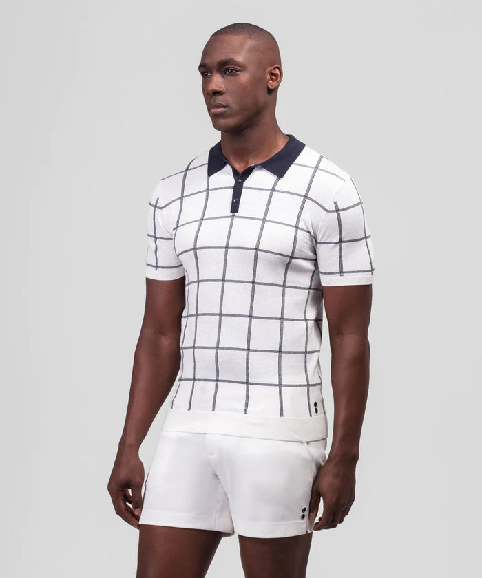 RON DORFF COTTON RD TENNIS POLO W CHECKERS - 2 COLORS