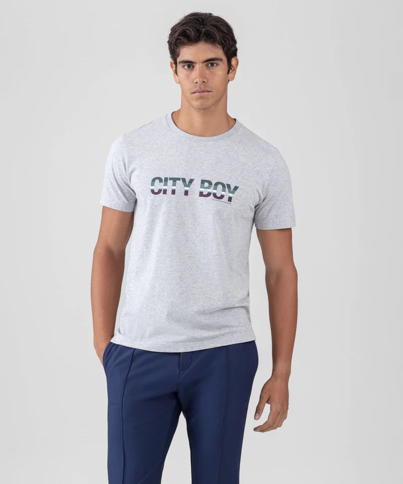 RON DORFF ORGANIC COTTON T-SHIRT CITY BOY - HEATHER GREY