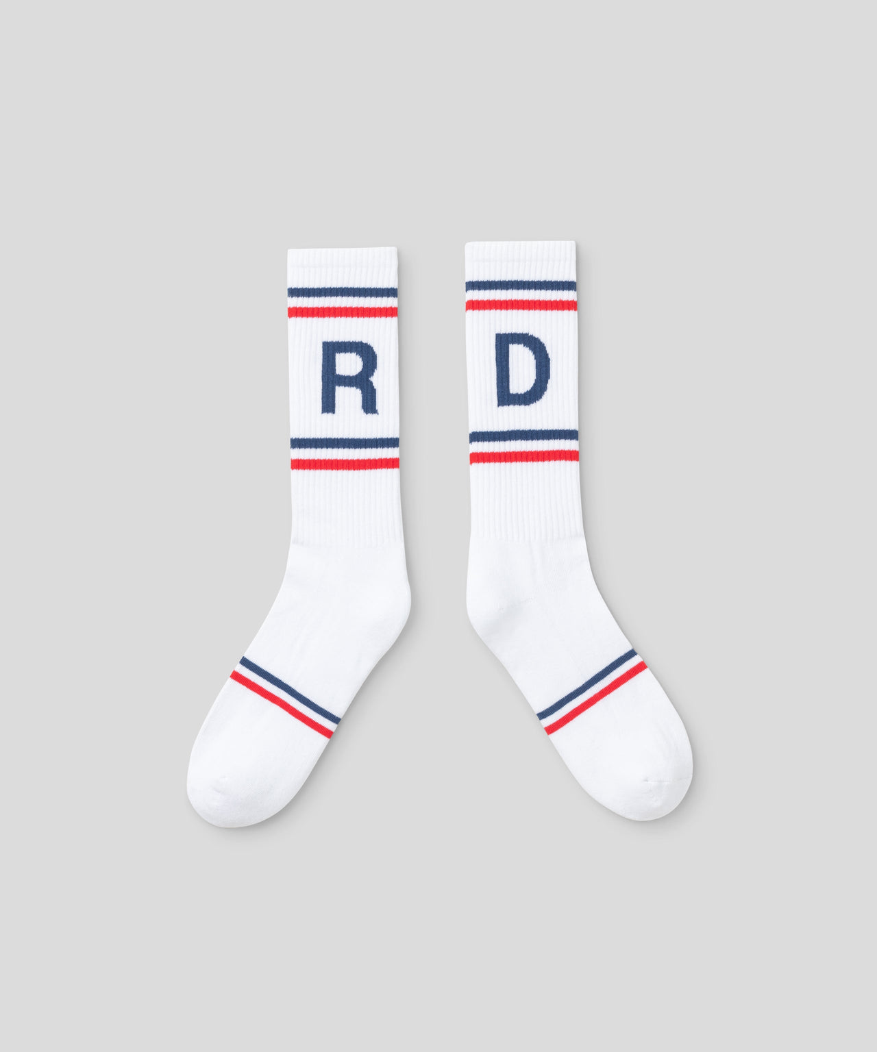 RON DORFF SPORTS SOCKS W. DOUBLE STRIPES - WHITE