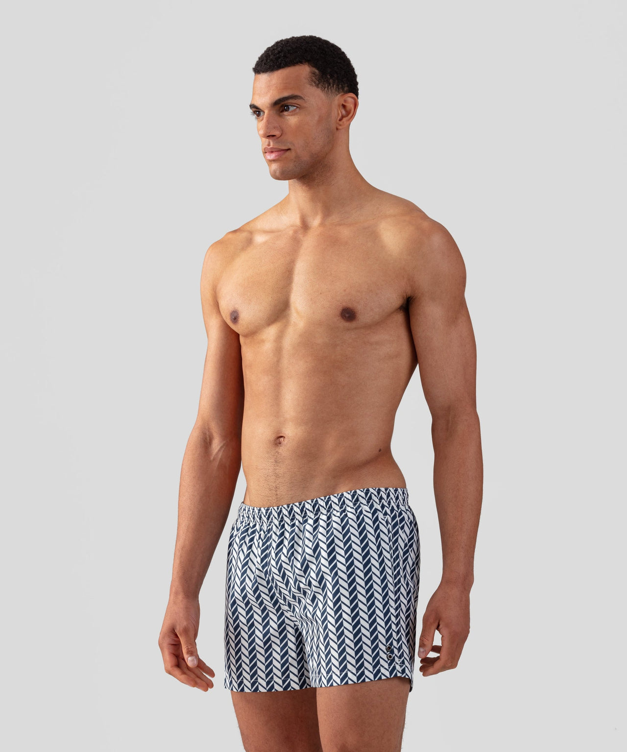 RON DORFF SWIM SHORTS W. NORDIC PATTERN - NAVY