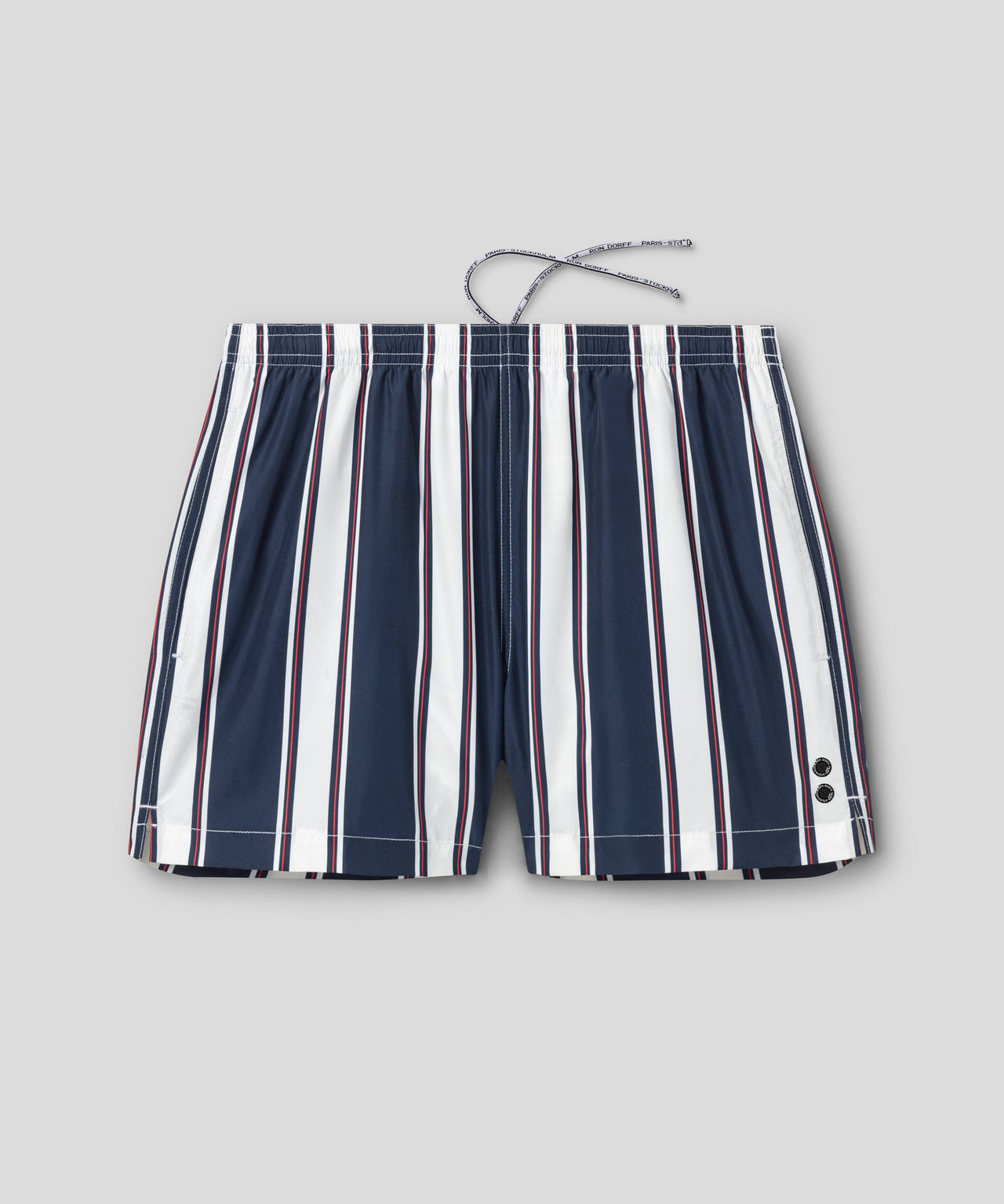 RON DORFF SWIM SHORTS VERTICAL W. STRIPES - NAVY/WHITE/RED