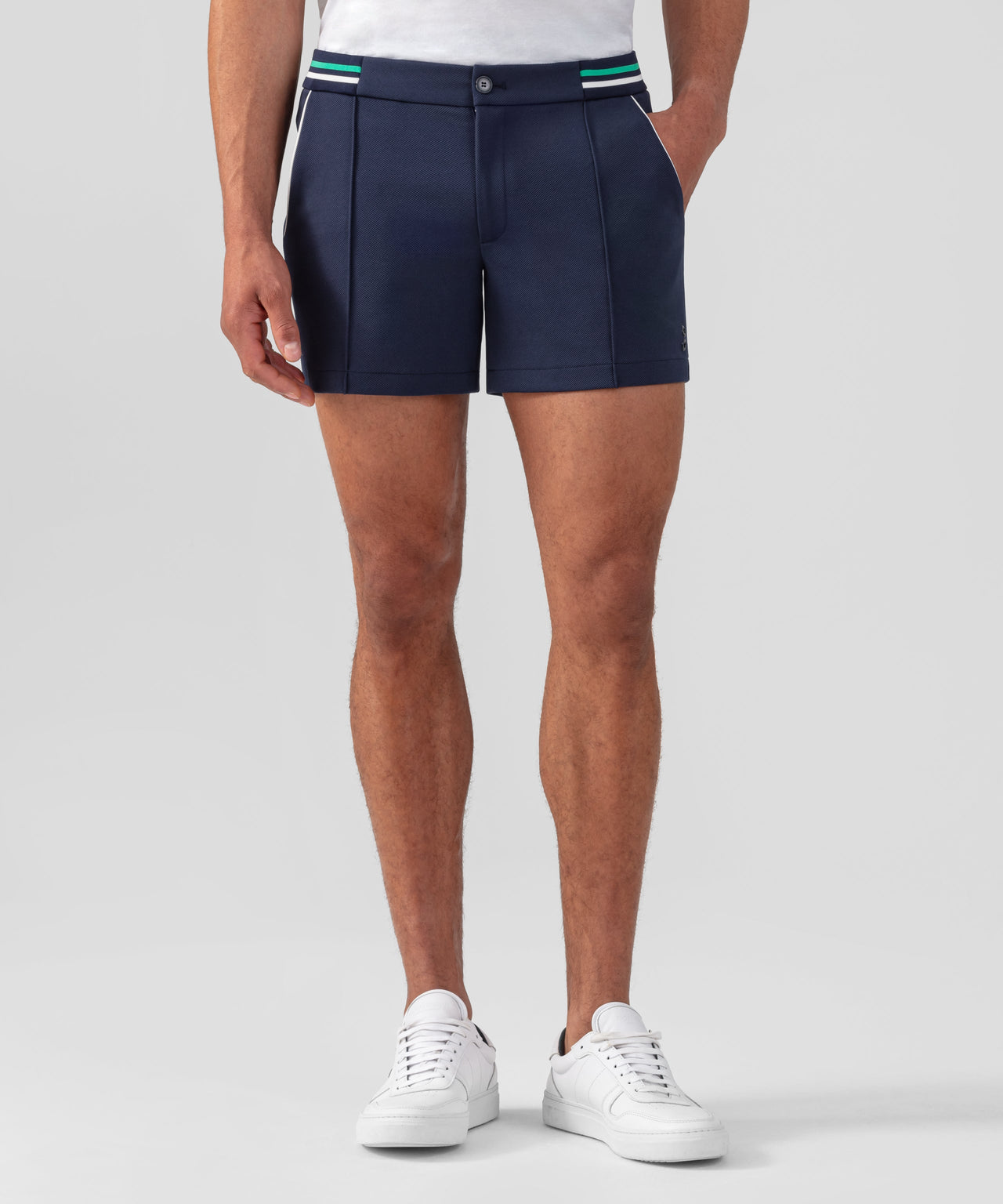 RON DORFF TENNIS SHORTS W. STRIPED WAIST - 2 COLORS