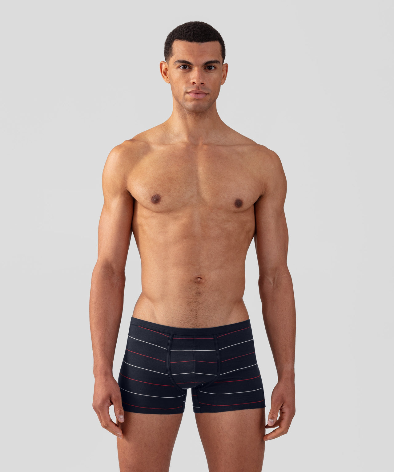 RON DORFF BOXER BRIEFS W. TENNIS STRIPES - NAVY