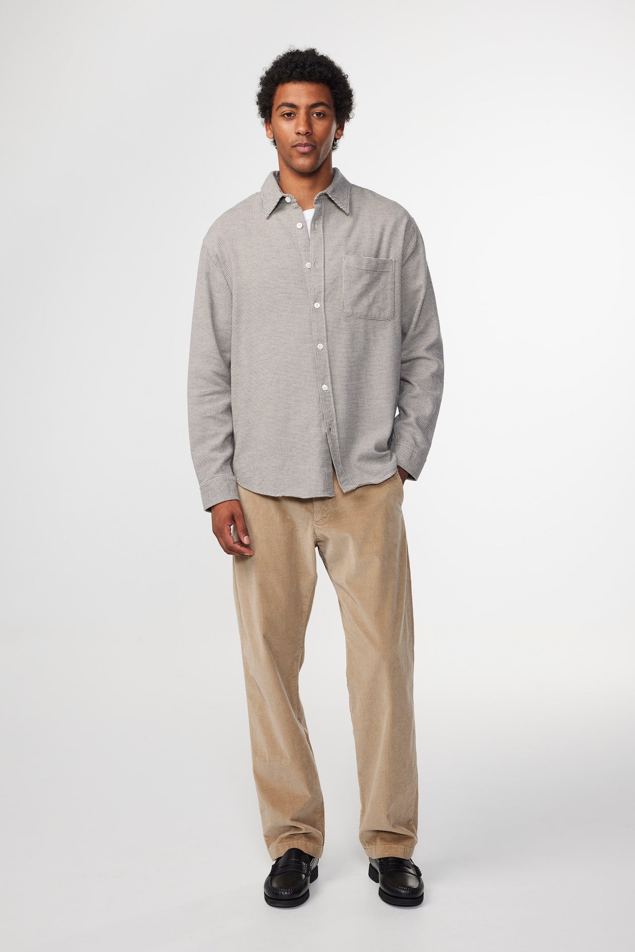 NN07 DEON 5270 COTTON SHIRT - SABLE CHECK