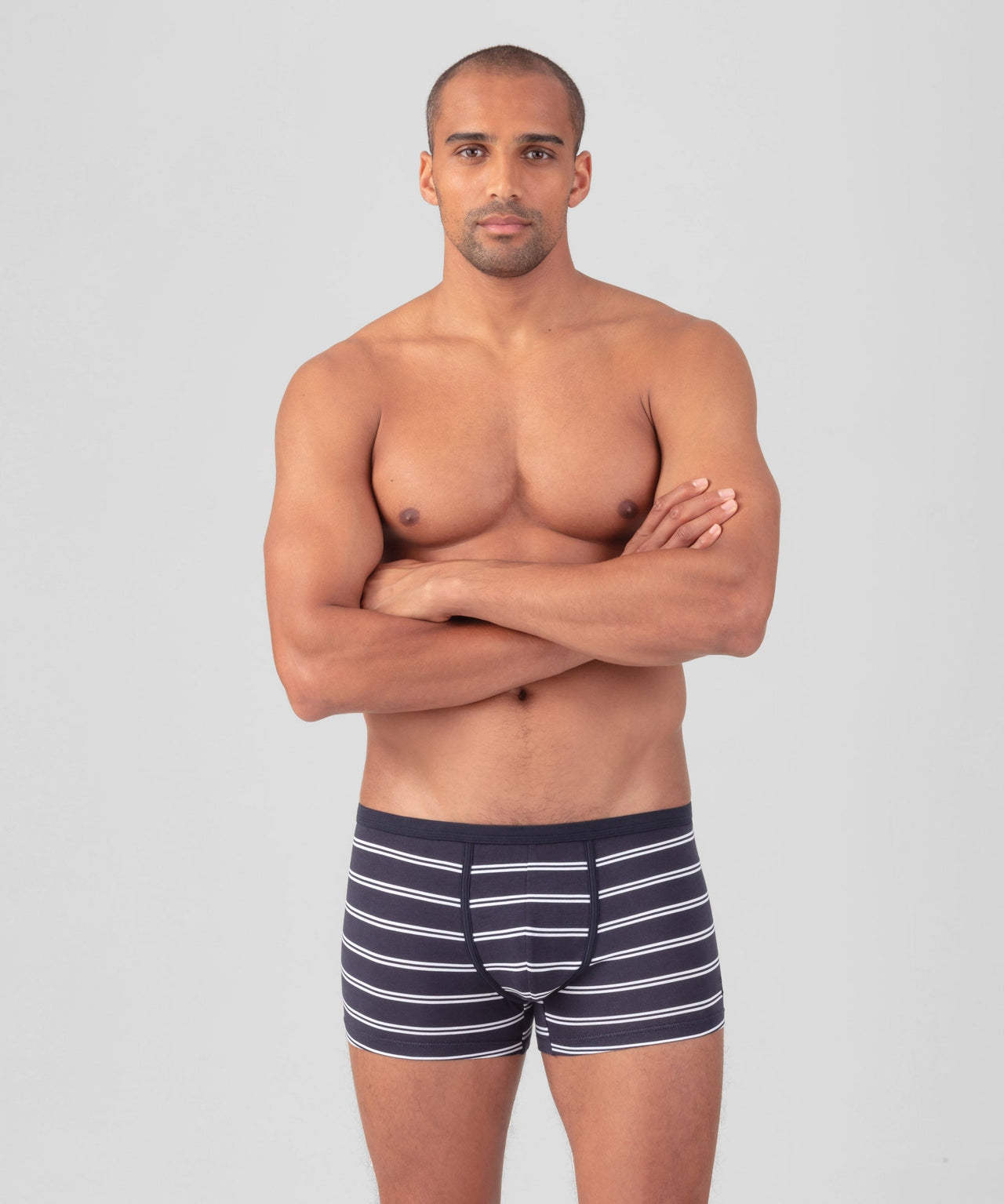 RON DORFF BOXER BRIEFS W. DOUBLE STRIPES - NAVY