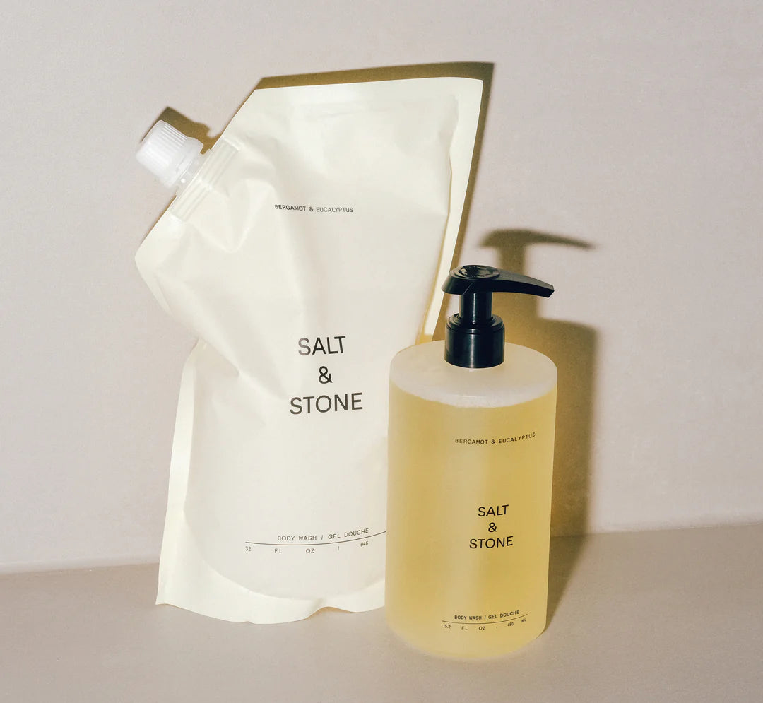 SALT AND STONE BODY WASH REFILL - BERGAMOT & EUCALYPTUS (HINOKI)