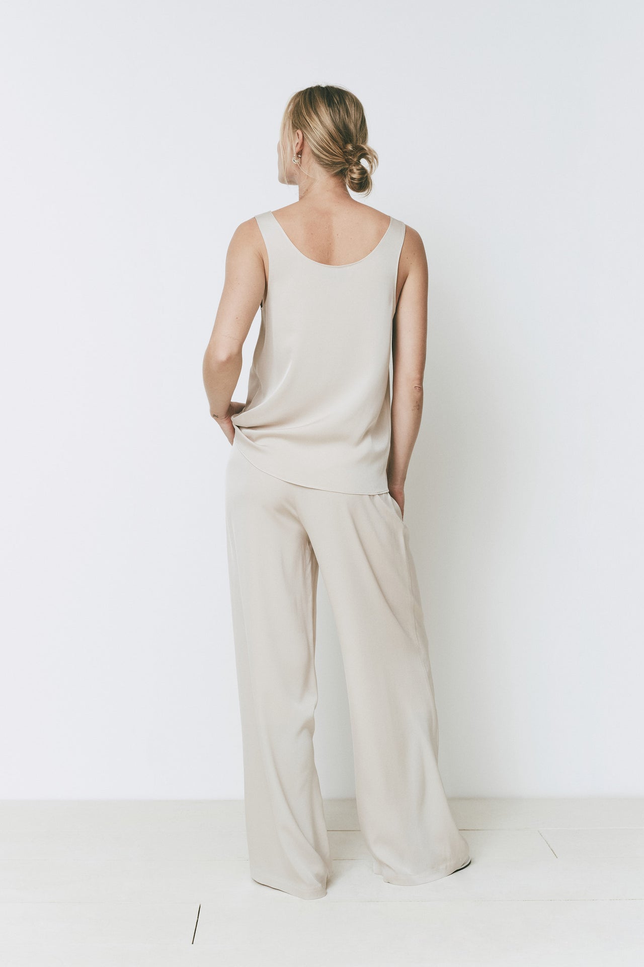 RUE SOPHIE ATELIER SATIN TANK - GREY