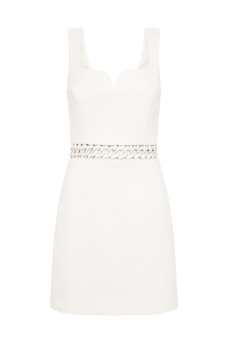 REBECCA VALLANCE CLAIRE SLEEVELESS MINI DRESS - IVORY