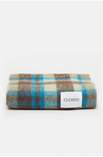 CLOSED GLEN PLAID ALPACA BLEND SCARF- SPORT MARINE