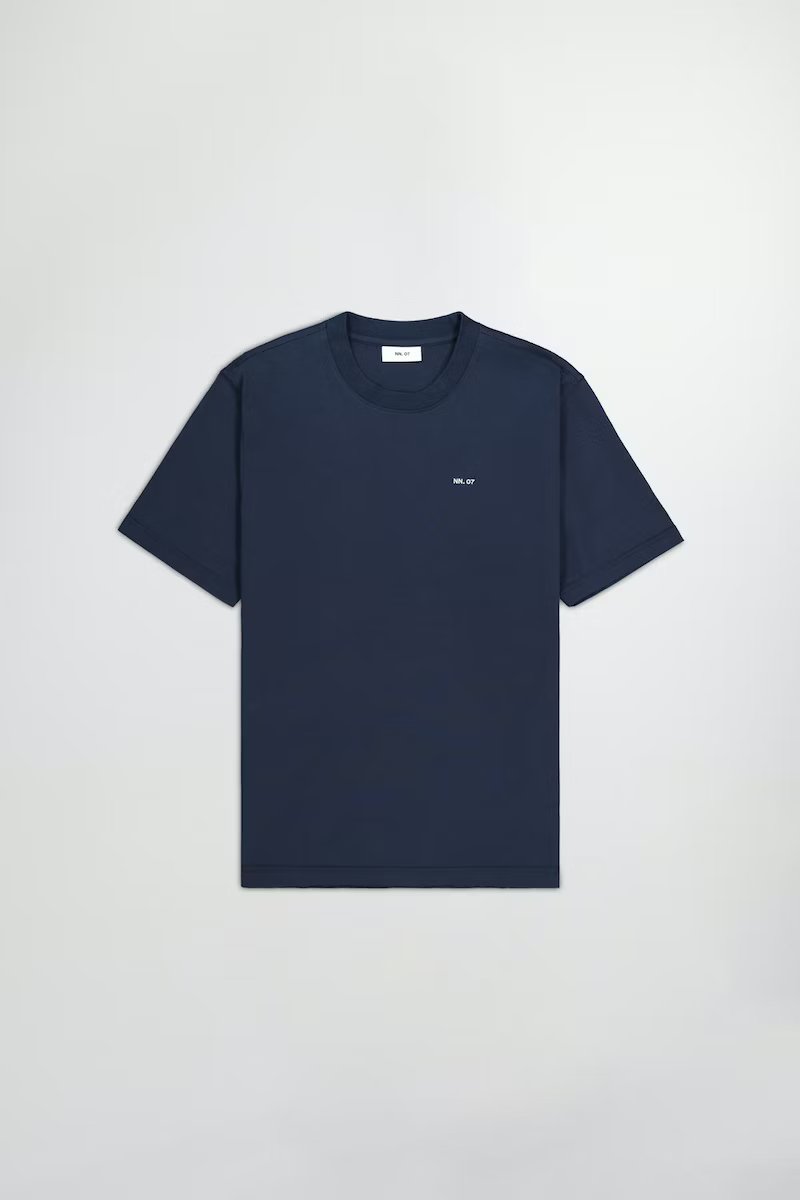 NN07 ADAM 3209 PIMA COTTON TEE - NAVY BLUE