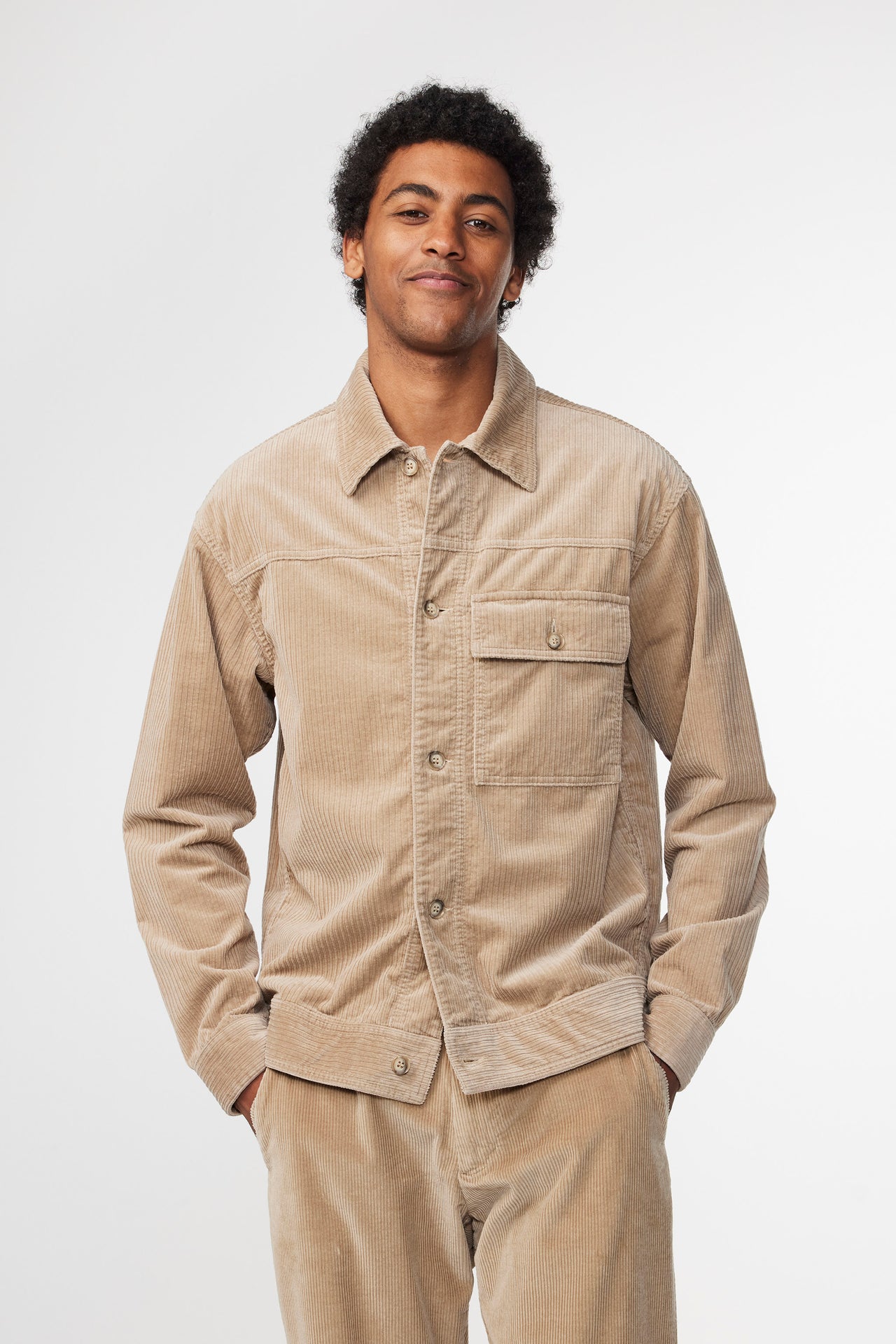 NN07 VINCE 1077 SOFT CORDUROY JACKET - DESERT KHAKI