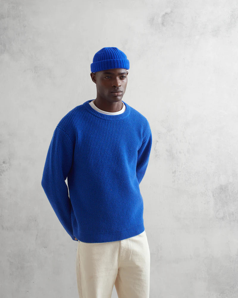 WAX LONDON LAMBSWOOL KNIT FISHERMAN BEANIE - 3 COLORS