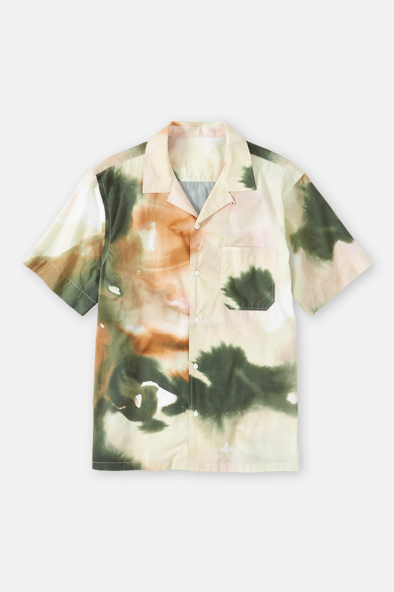 CLOSED MENS SHIRT WITH PRINT - SAGE TEA