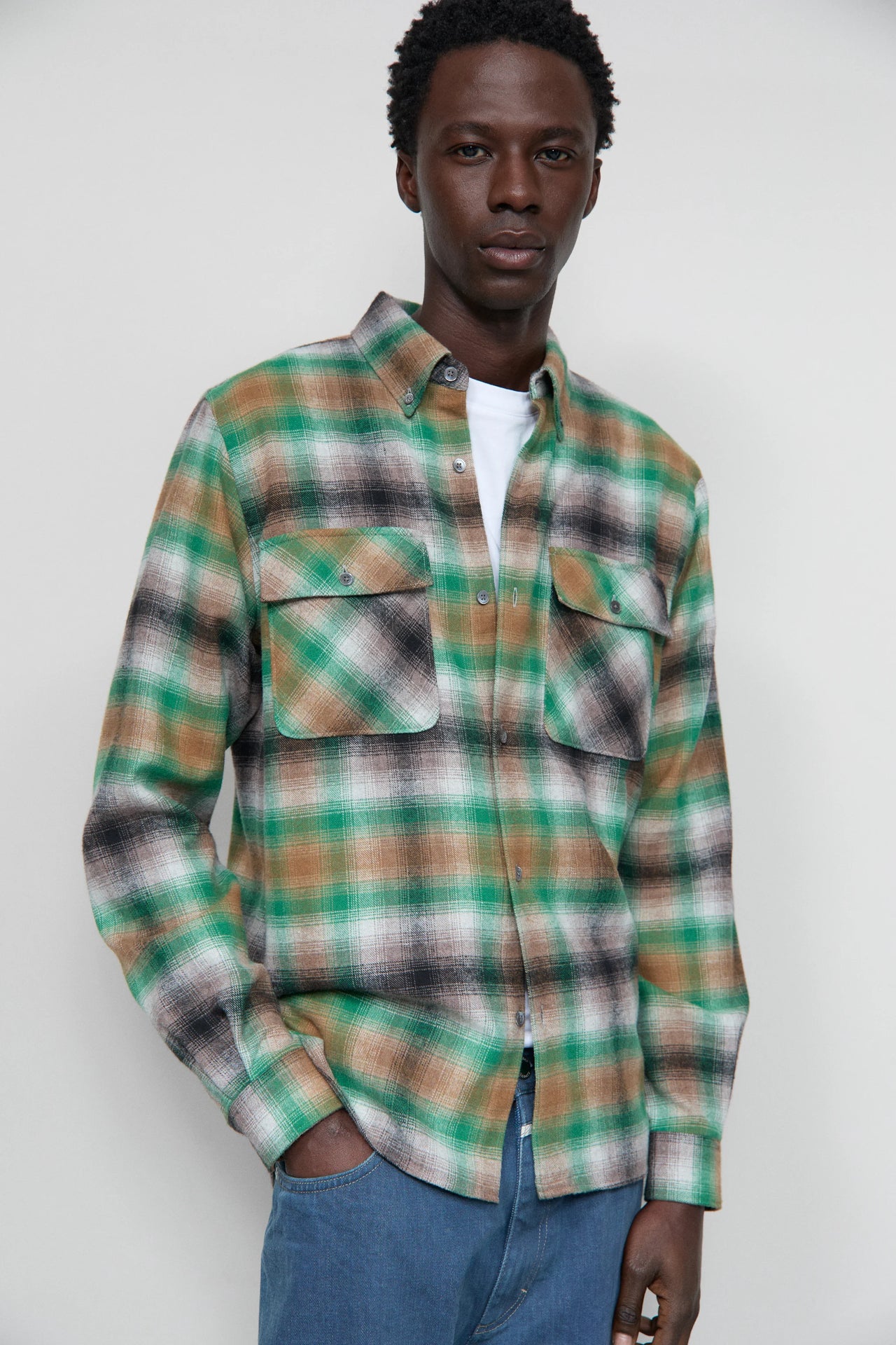 CLOSED MENS FLANNEL SHIRT - 2 COLORS