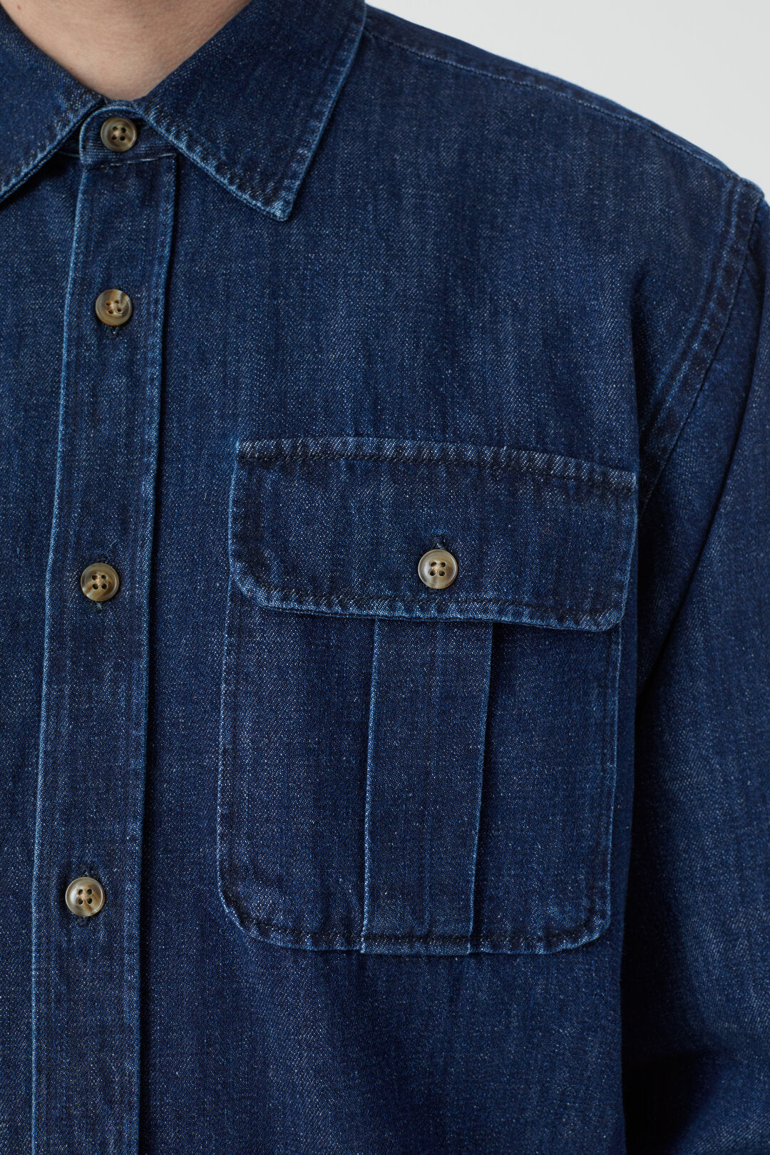 CLOSED MENS DENIM SHIRT - DARK BLUE