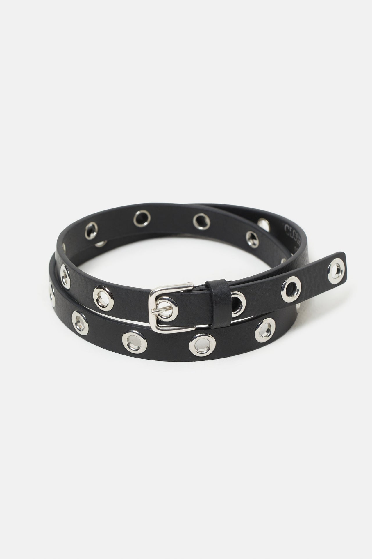 CLOSED WOMENS BELT WITH STUDS - BLACK