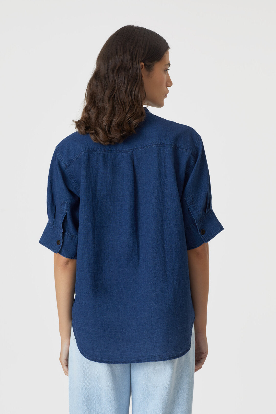 CLOSED WOMENS INDIGO SHIRT - DARK BLUE