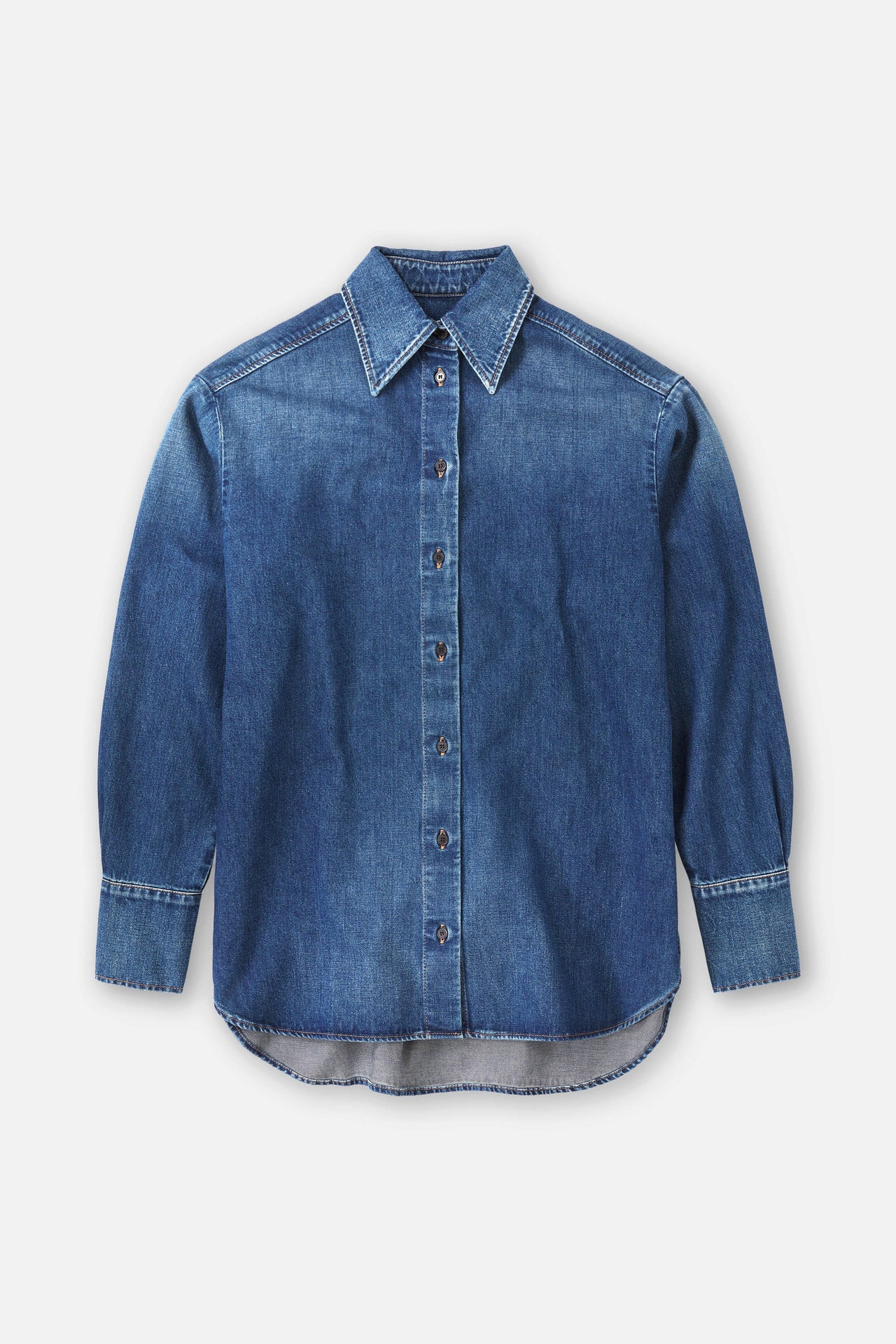 CLOSED WOMENS BOXY DENIM SHIRT - DARK BLUE