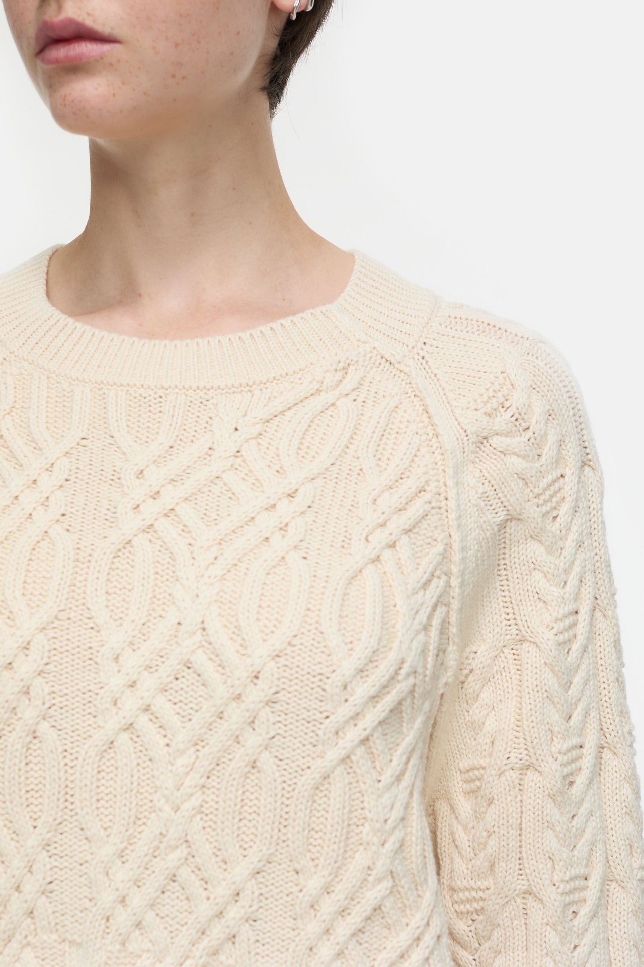 CLOSED WOMENS JACQUARD JUMPER -  IVORY