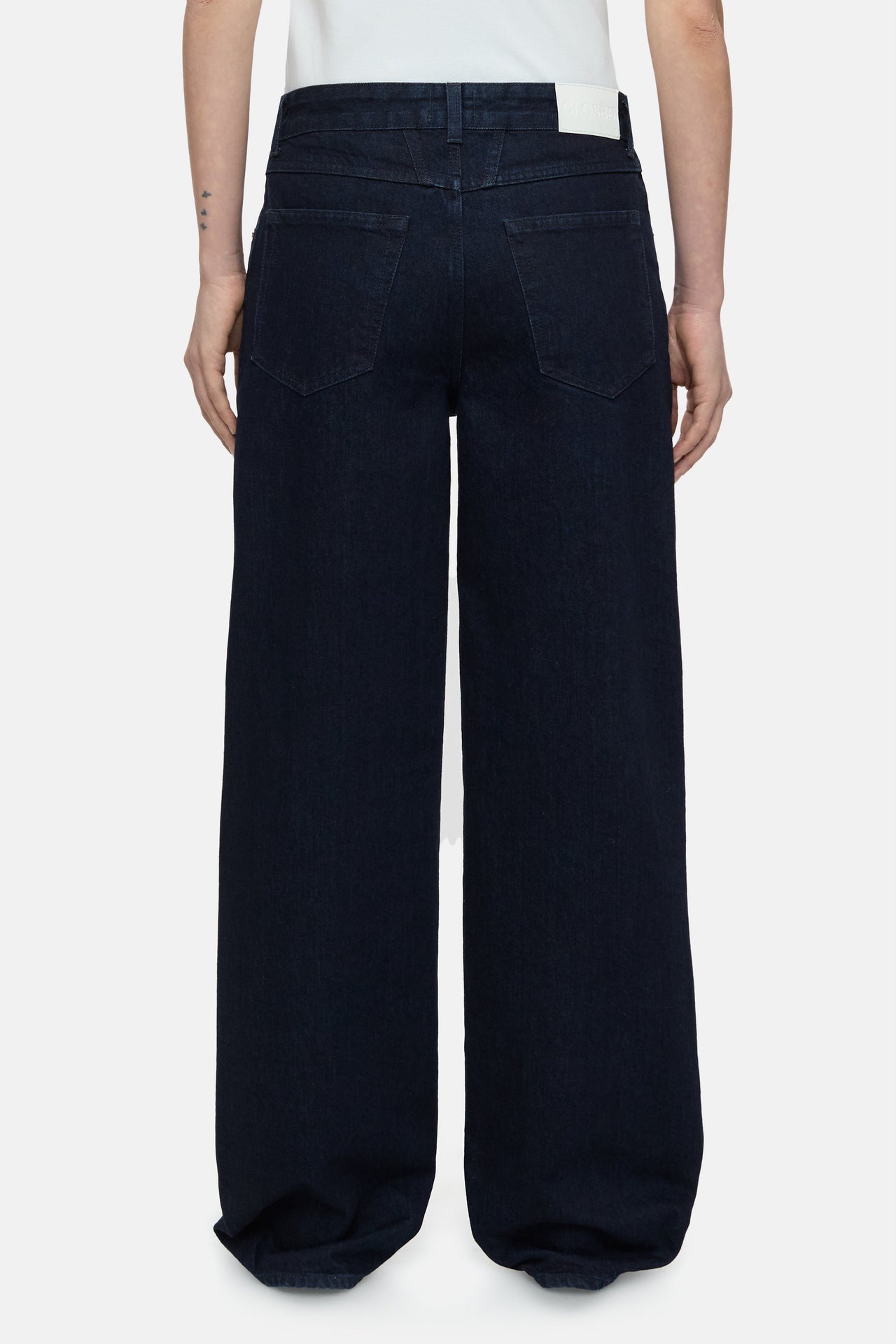 CLOSED WOMENS NIKKA WIDE LEG DENIM - DARK BLUE