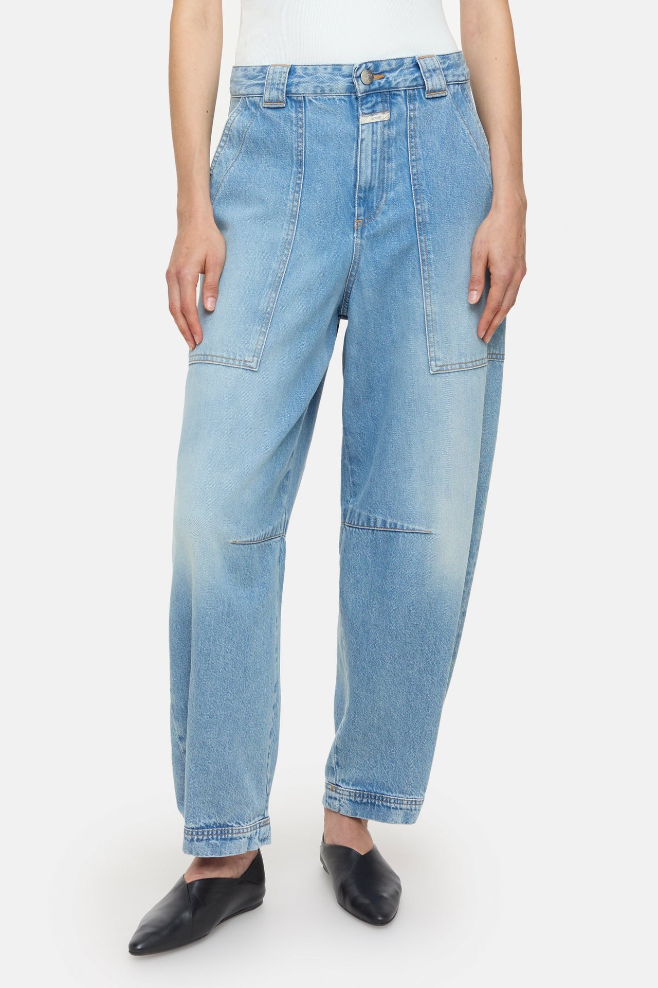 CLOSED WOMENS RHANNON RELAXED DENIM - LIGHT BLUE