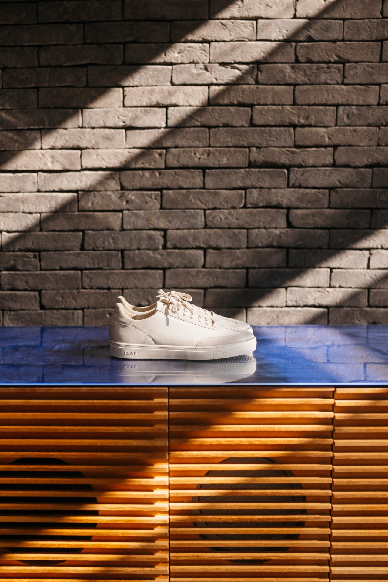 CLAE DEANE SNEAKERS - TRIPLE OFF-WHITE LEATHER