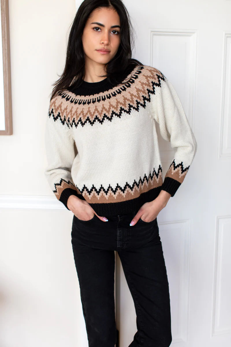 EMERSON FRY FAIR ISLE CREWNECK - NORDIC MIX ALPACA