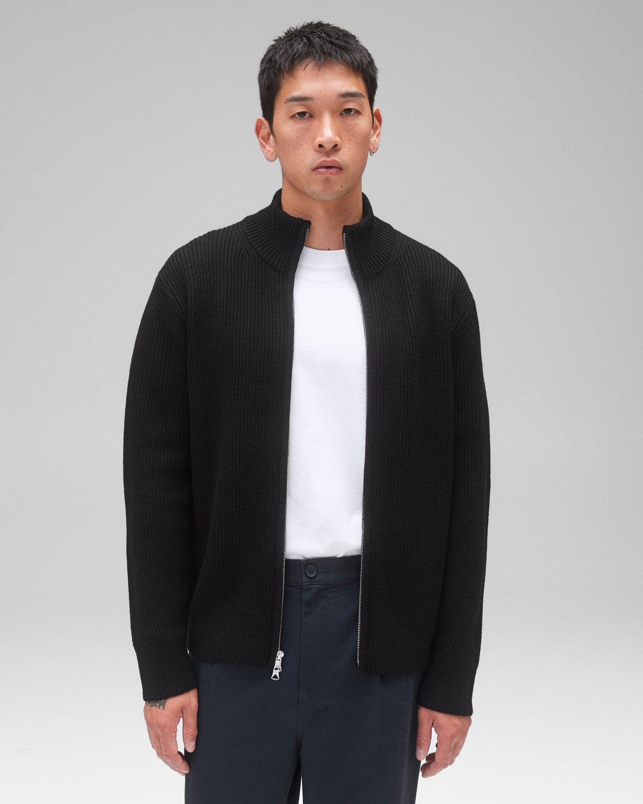 REIGNING CHAMP MERINO RIB VINNIE TRACK JACKET - 2 COLORS