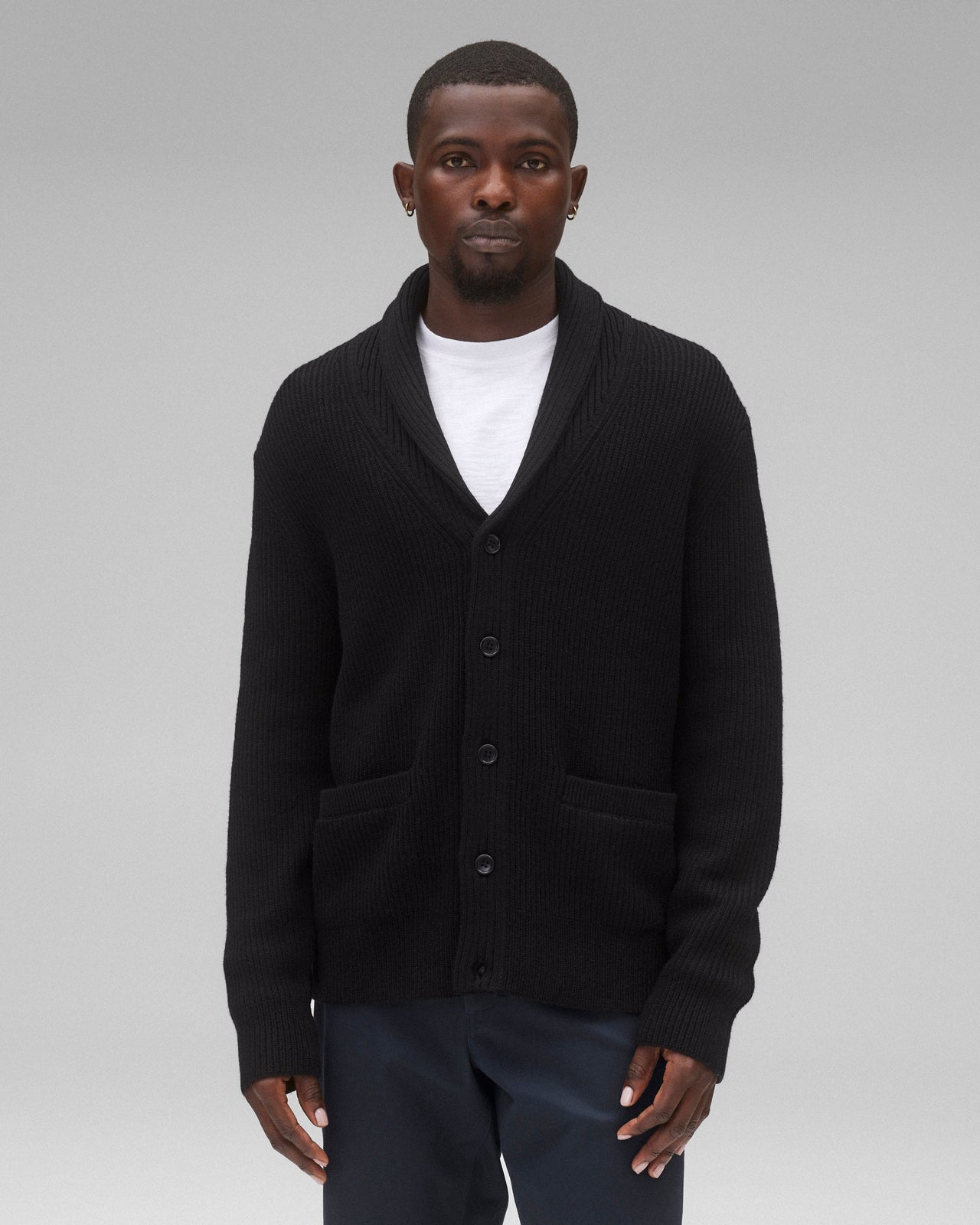 REIGNING CHAMP MERINO RIB VINNIE SHAWL CARDIGAN - 2 COLORS