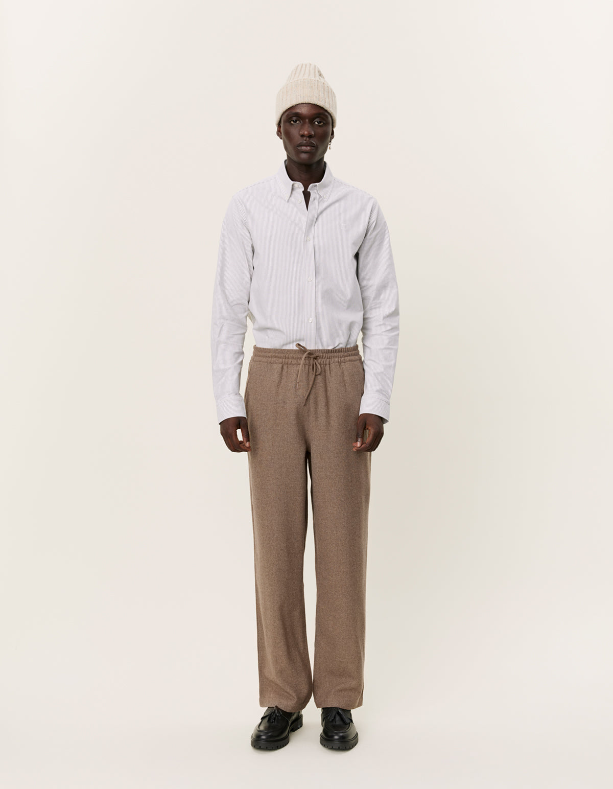 LES DEUX HOUSTON WOOL PANTS - DESERT TAUPE