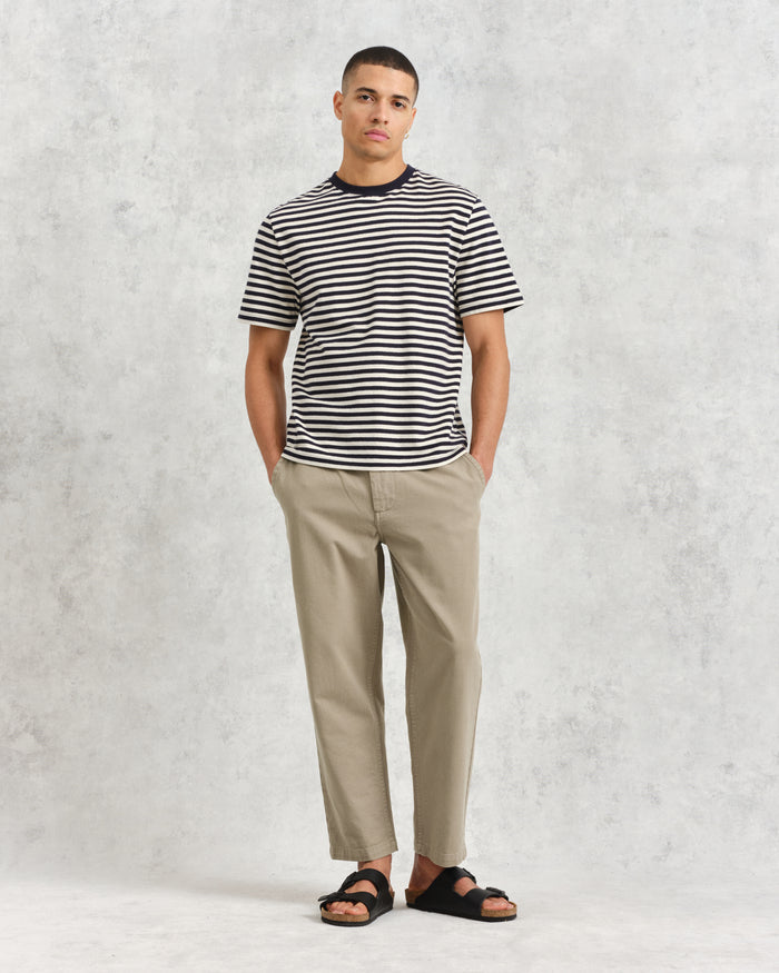 WAX LONDON KURT TROUSERS - LIGHT KHAKI TWILL