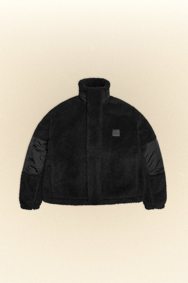 RAINS KOFU FLEECE JACKET - BLACK