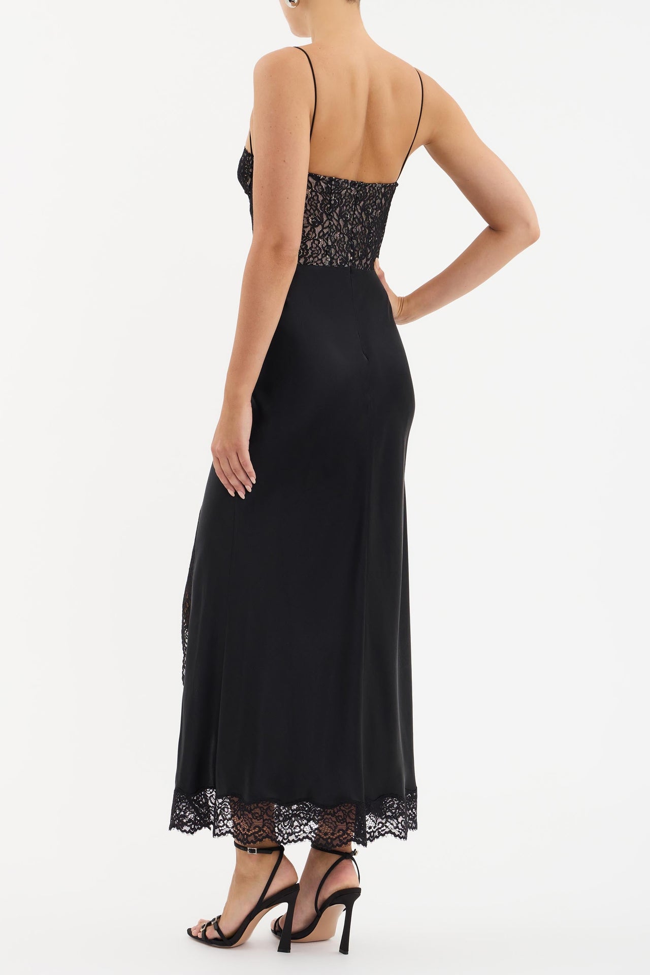 REBECCA VALLANCE LARISA MIDI DRESS - BLACK