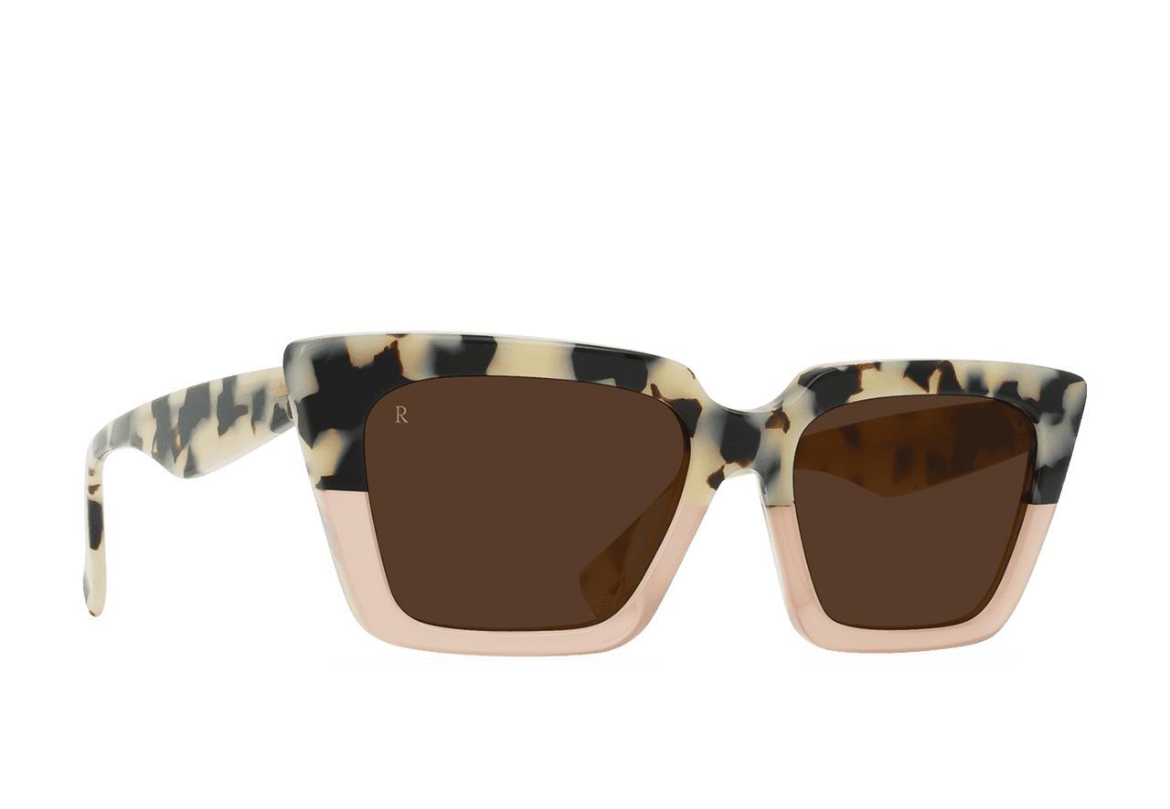 RAEN KEERA CAT-EYE SUNGLASSES - IVORY CORAL/ CAROB