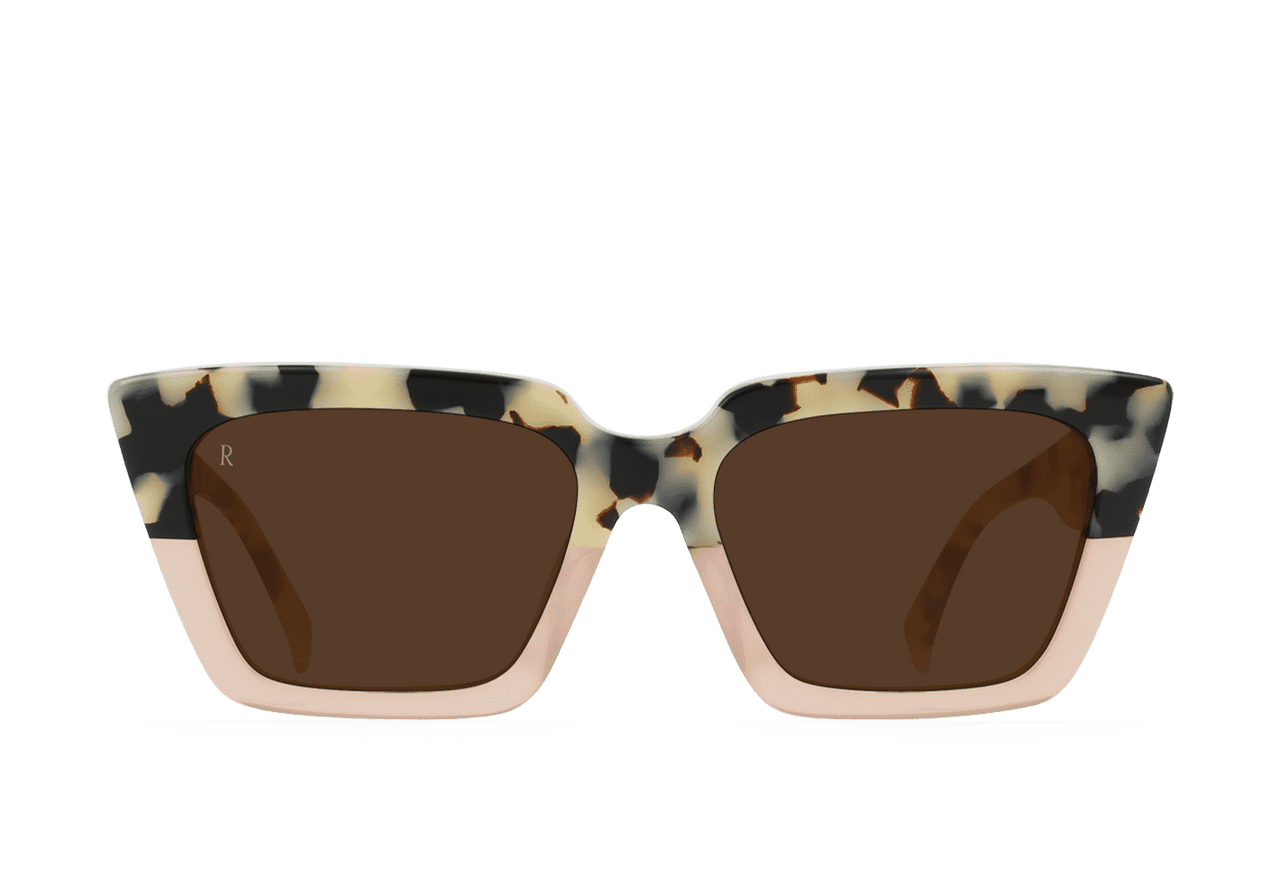 RAEN KEERA CAT-EYE SUNGLASSES - IVORY CORAL/ CAROB