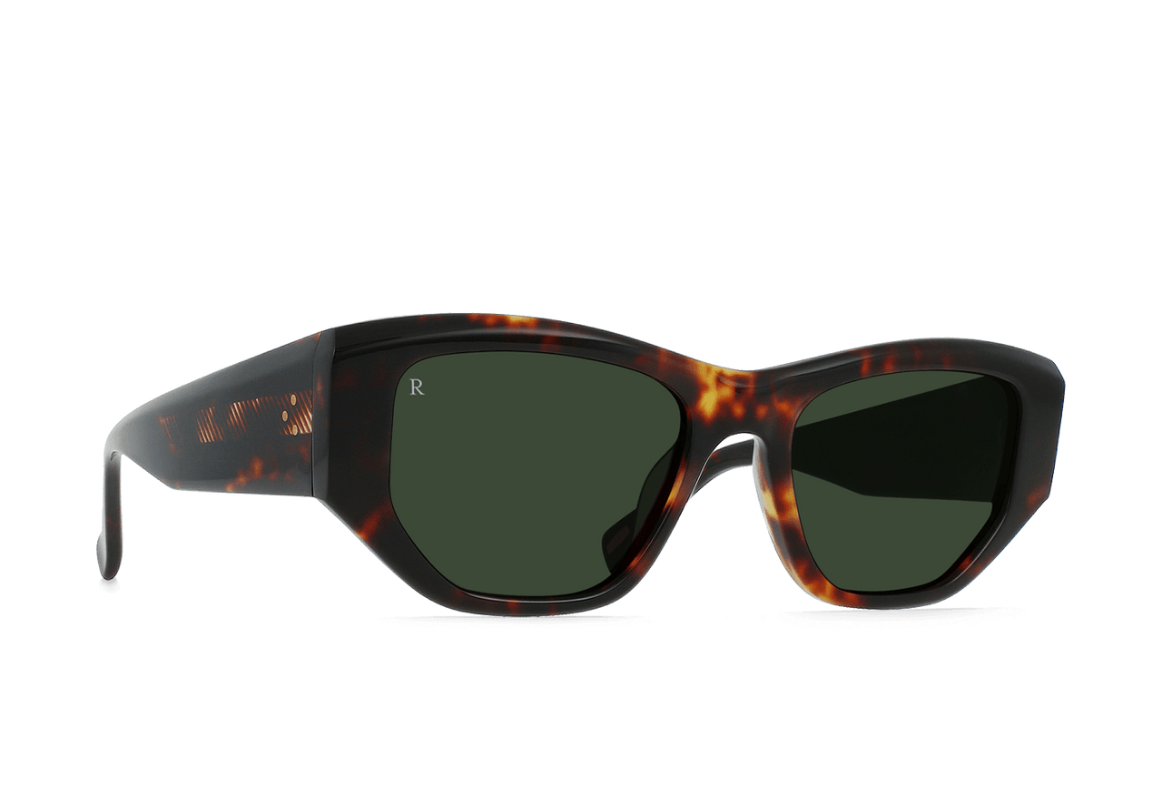 RAEN YNEZ SUNGLASSES - RISTRETTO TORTOISE / BOTTLE GREEN