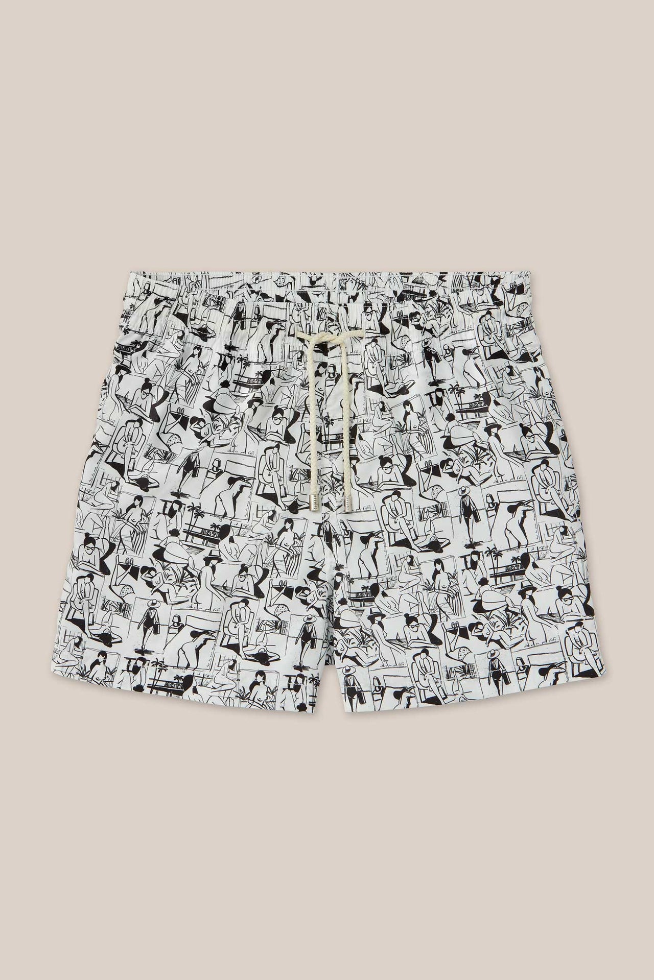 ARRELS BARCELONA CLASSIC SWIM SHORTS - WHITE VACANCES 21 x QUENTIN MONGE