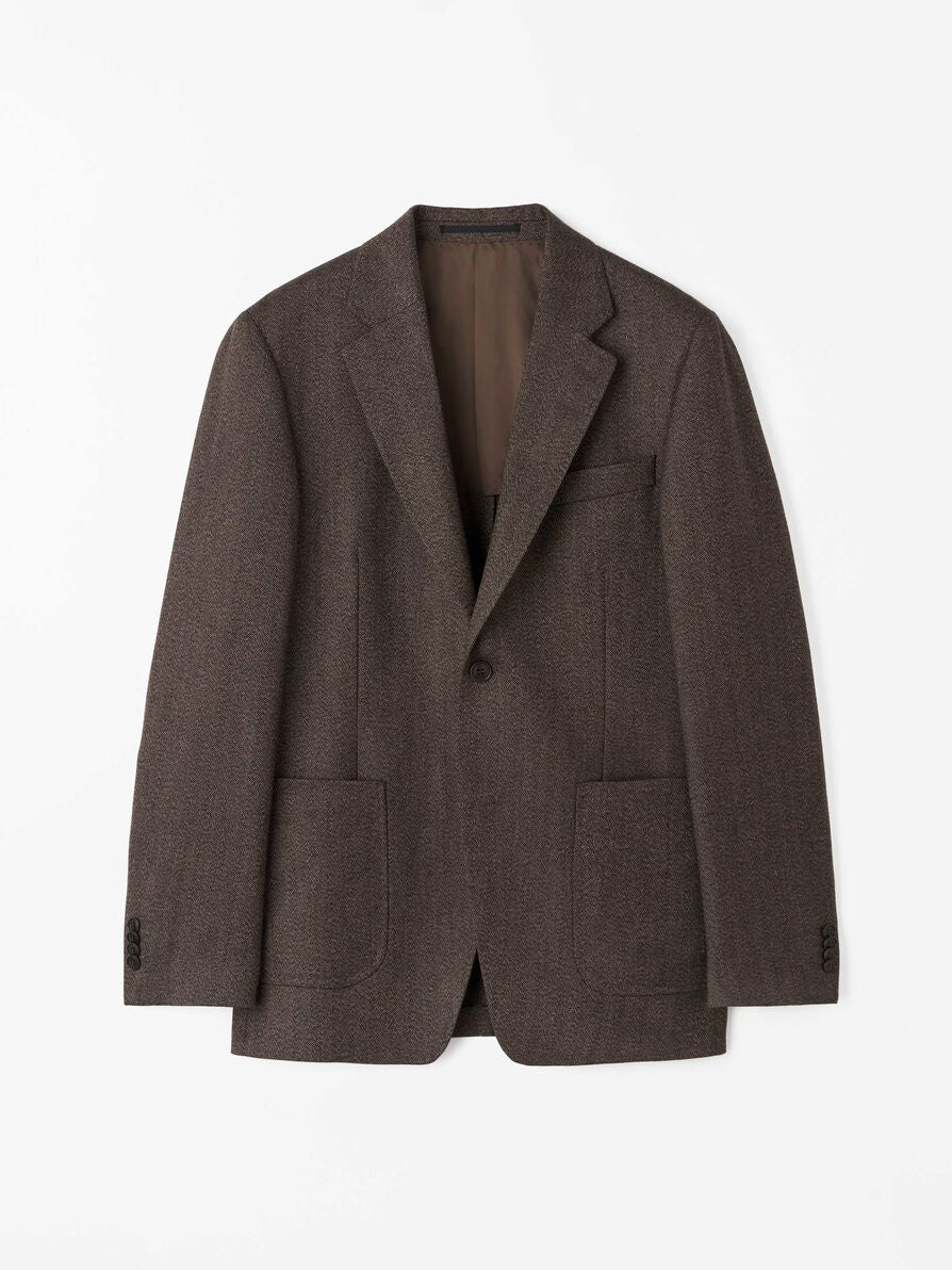 TIGER OF SWEDEN JEFFERY BLAZER HERRINGBONE - COFFEE