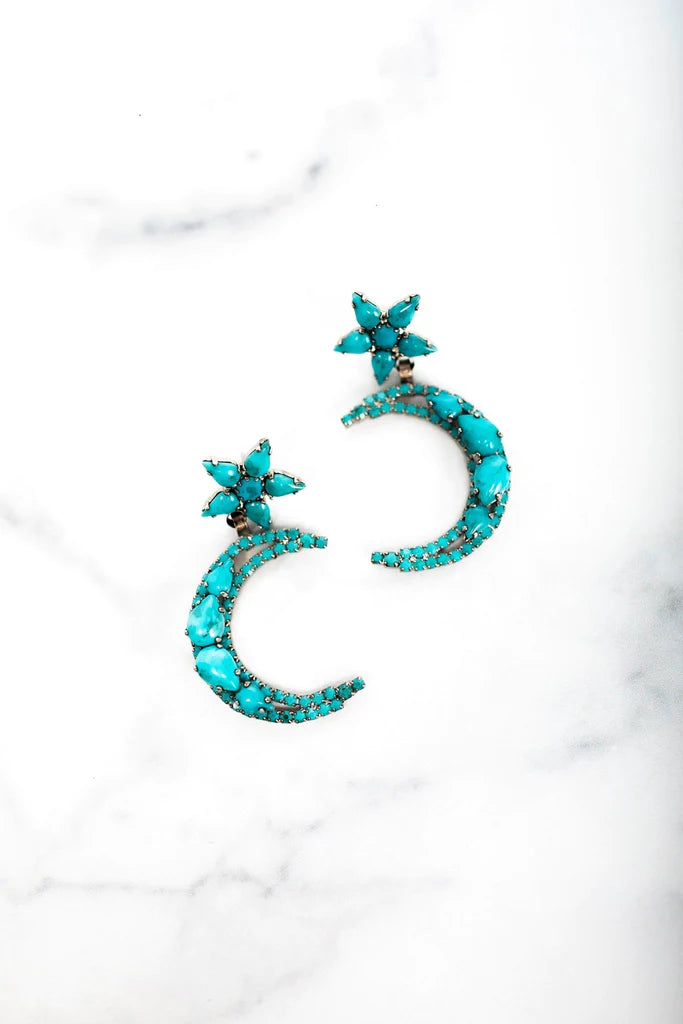 ELIZABETH COLE AMELIA EARRINGS - TURQUOISE