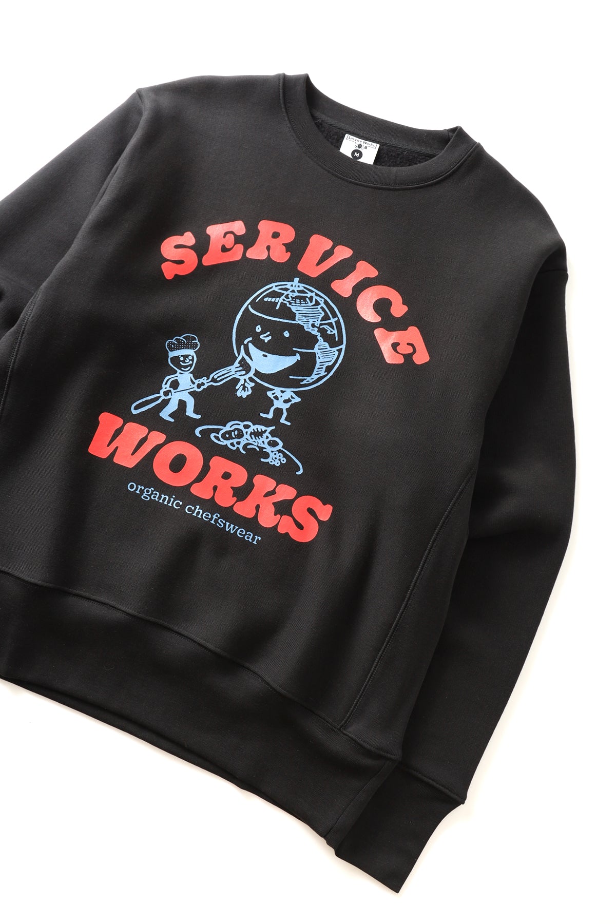 SERVICE WORKS ORGANIC CHEFSWEAR CREWNECK - BLACK