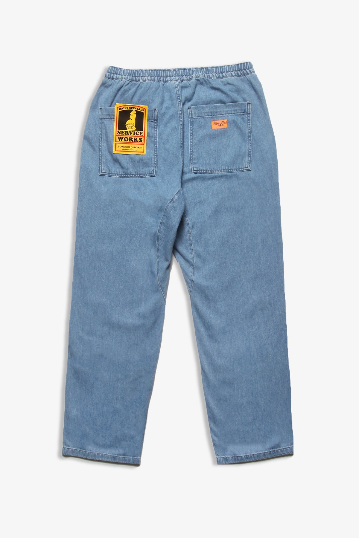 SERVICE WORKS CLASSIC CHEF PANTS - LIGHT WASHED DENIM