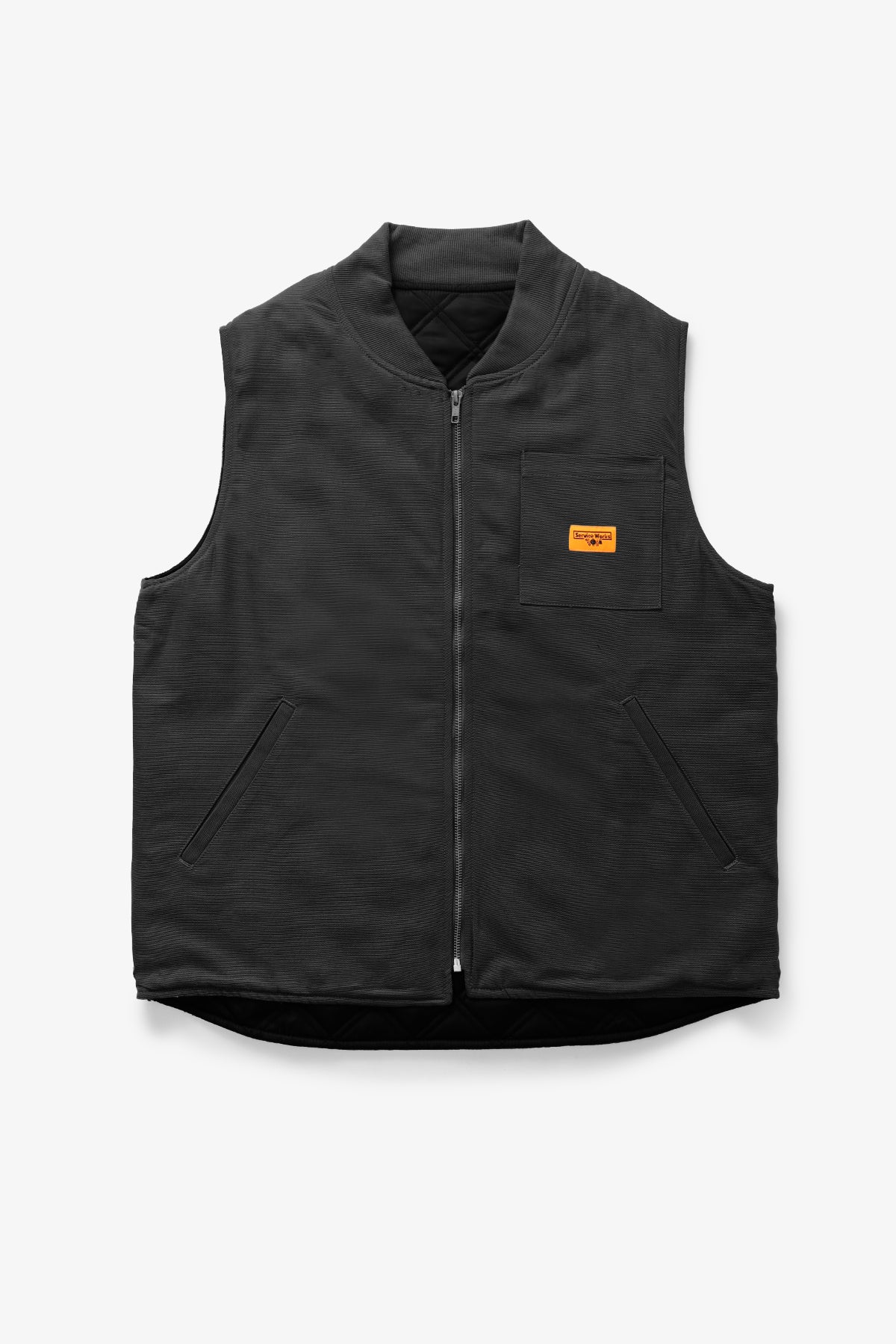 SERVICE WORKS PADDED WORK VEST JACKET - BLACK