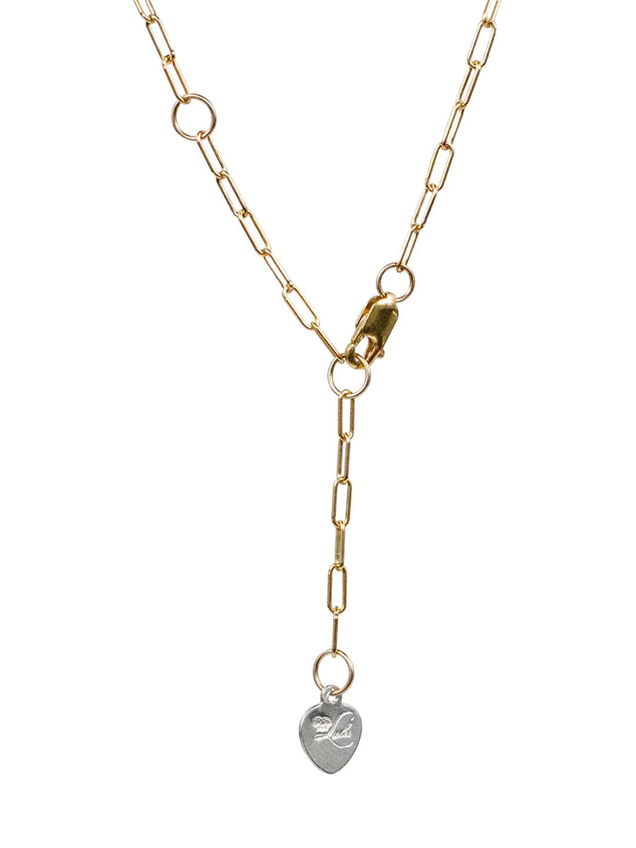 LULU DESIGNS NEW MOON NECKLACE - YELLOW BRONZE