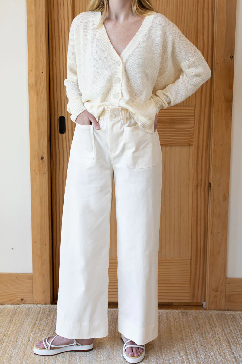 EMERSON FRY ORCHARD WIDE LEG PANT - NATURAL ORGANIC