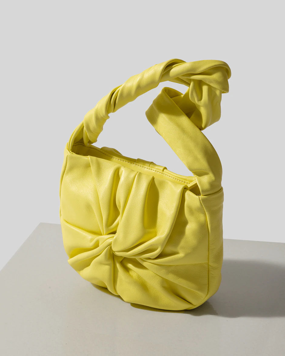 HEREU FONDA TWISTED SHOULDER BAG - YELLOW