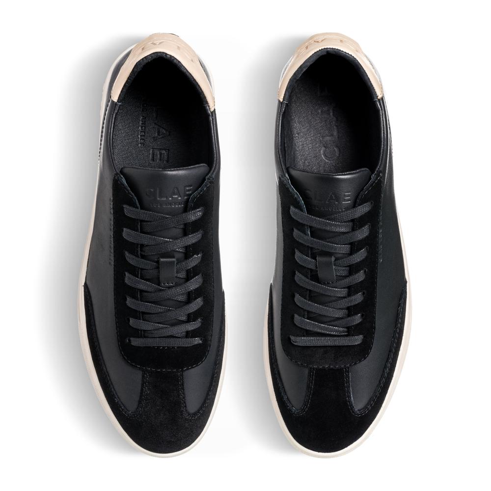 CLAE DEANE UNISEX SNEAKER- BLACK NATURAL LEATHER