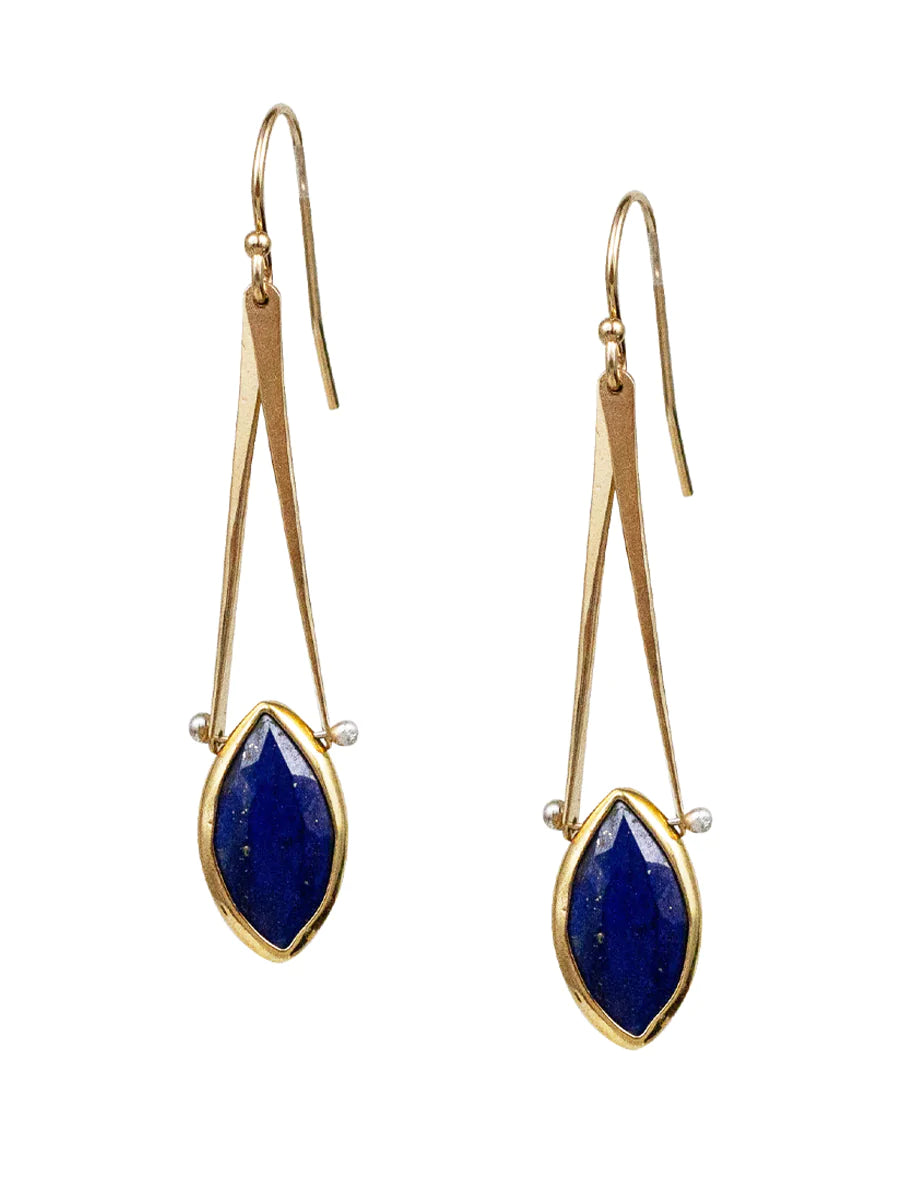 LULU DESIGNS ADEN EARRINGS - LAPIS