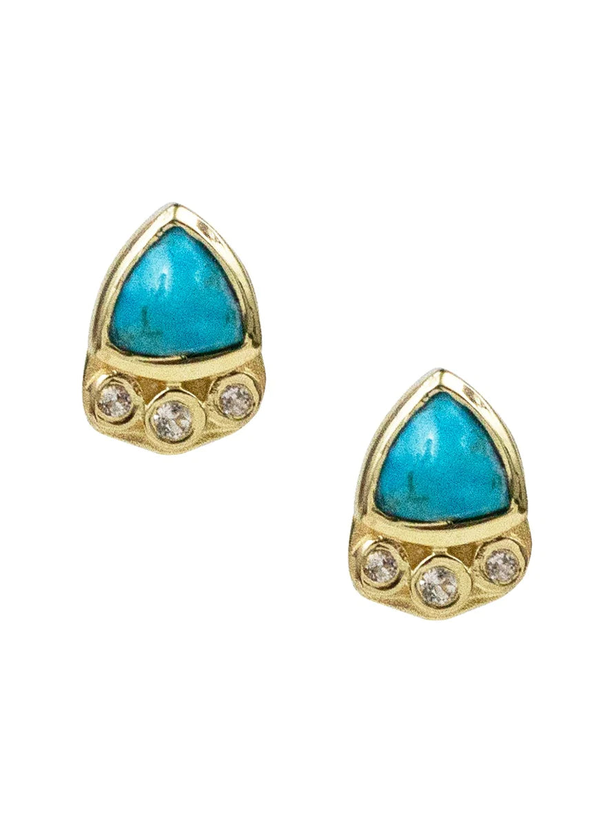 LULU DESIGNS CHLOE STUDS - TURQUOISE